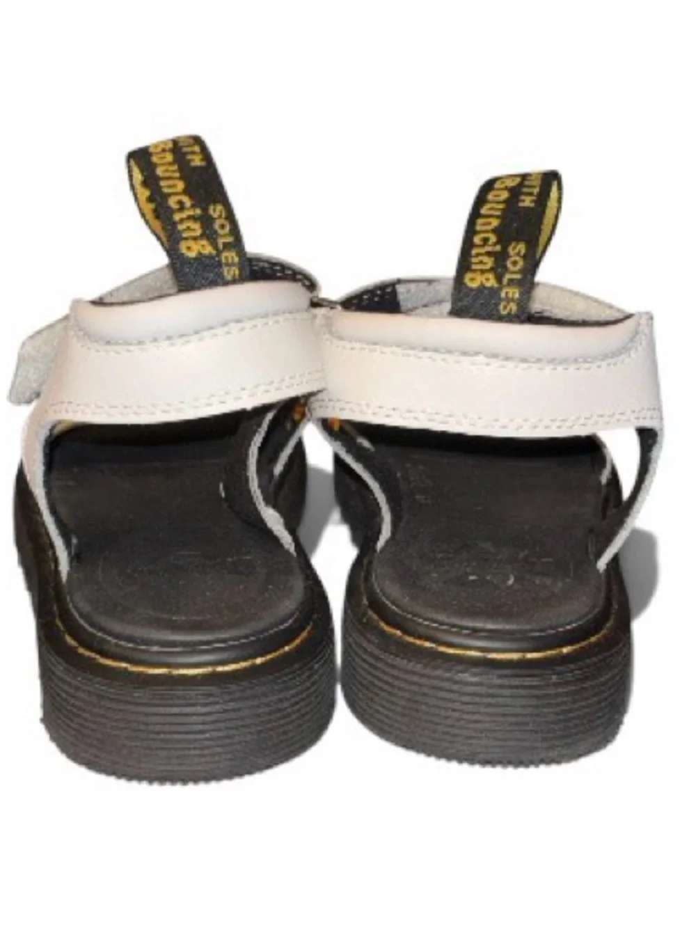 NWOB Dr. Martens YOUTH KLAIRE LEATHER STRAP SANDALS Kids' White Size 3